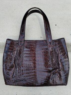Nancy Gonzalez Crocodile Bag Brown